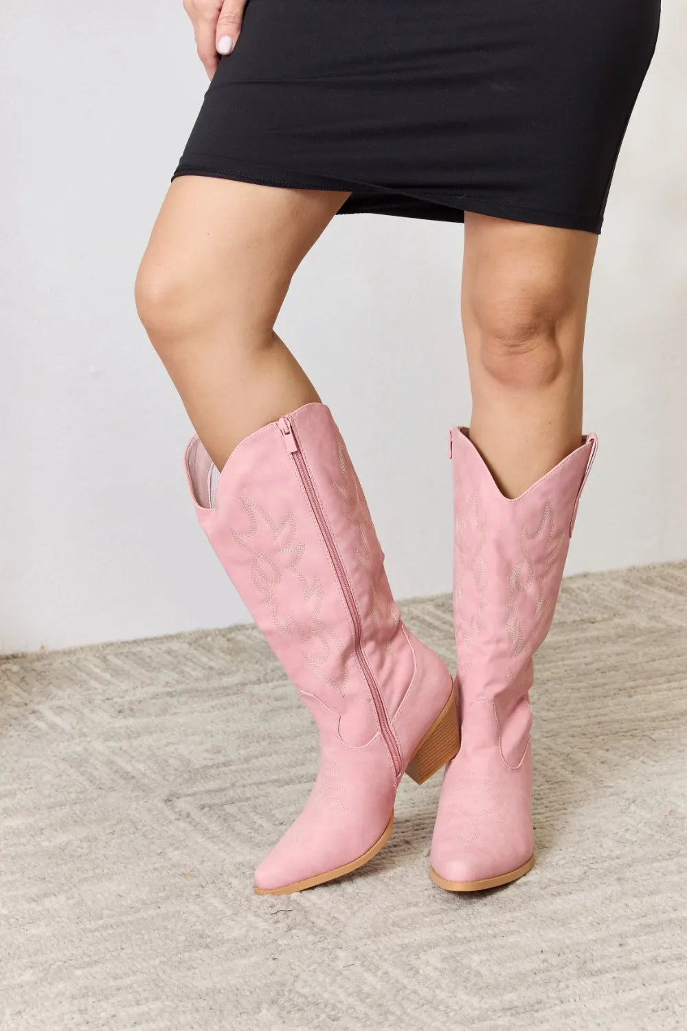 Forever Link Knee High Pink Cowboy Boots
