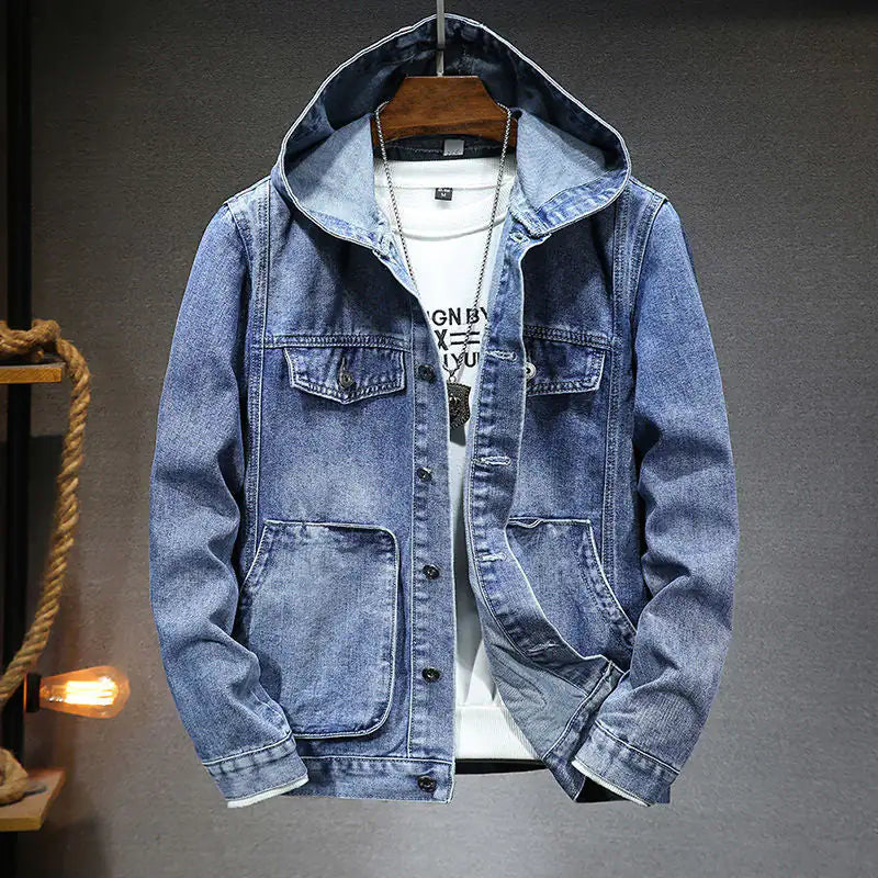 Men's Trendy Hooded Denim Jacket