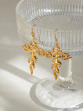 Gold-Plated Cross Earrings Gold One Size Bazaare Mart Gold Cross Earrings