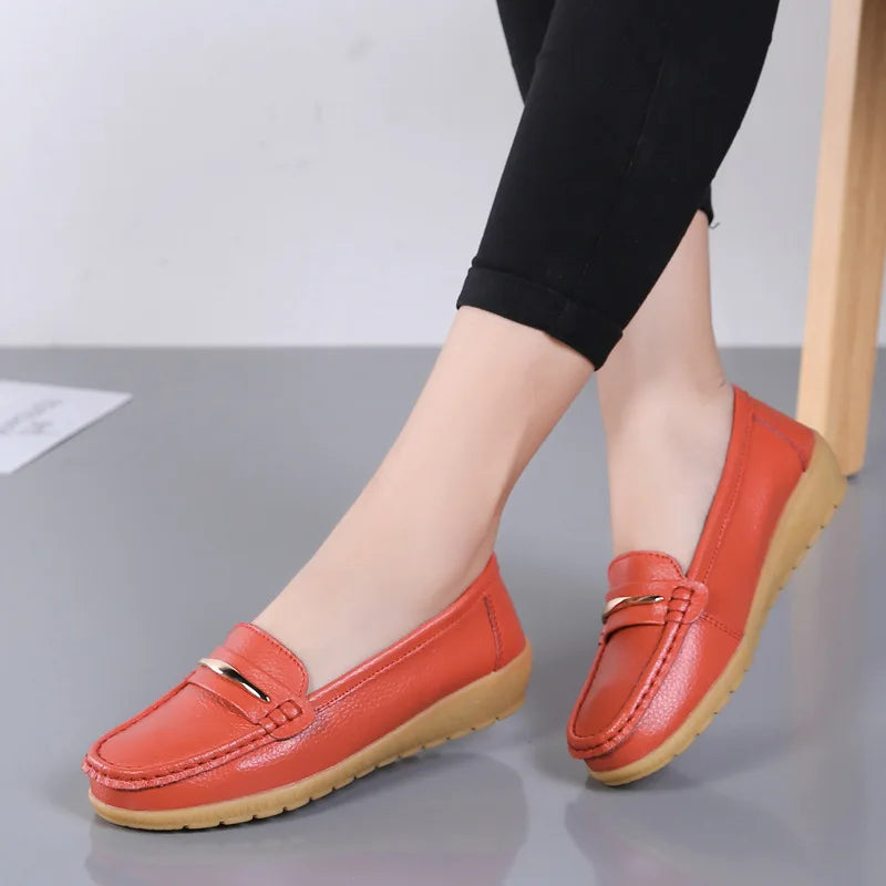Genuine Leather Loafer Moccasins