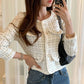 Retro Tweed Pearl Button Boucle' Jacket Bazaare Mart Lady's Jacket
