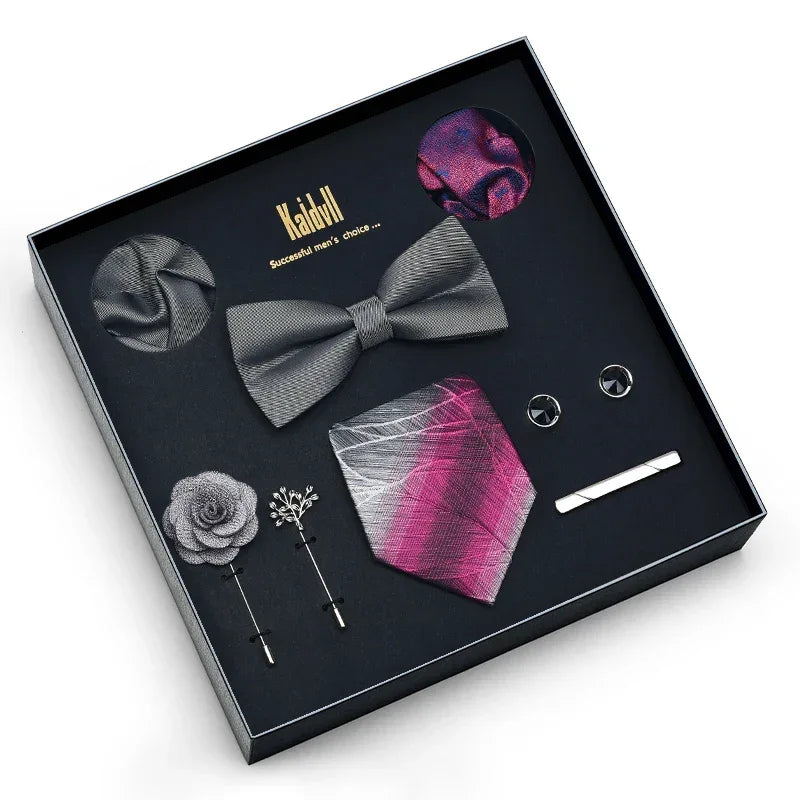 Color Coordinated Necktie 8pc. Boxed Set 6048 Bazaare Mart Men's Tie Set