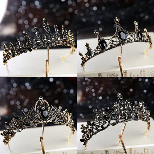 Baroque Retro Dark Crystal Tiara Bazaare Mart Dark Crystal Tiara