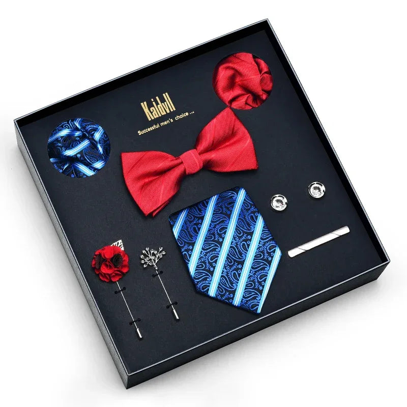 Color Coordinated Necktie 8pc. Boxed Set 6024 Bazaare Mart Men's Tie Set