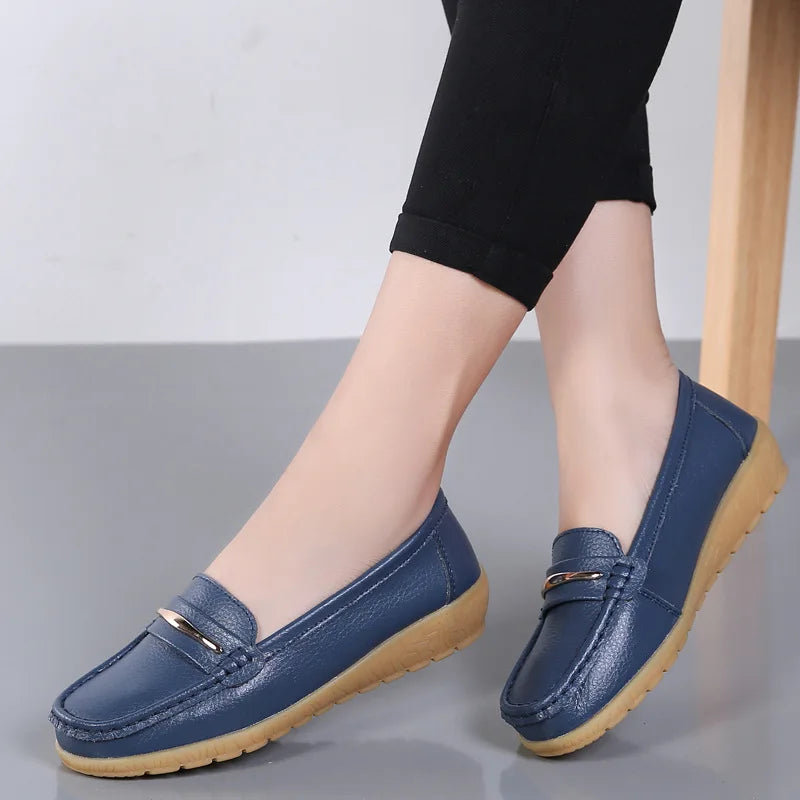 Genuine Leather Loafer Moccasins