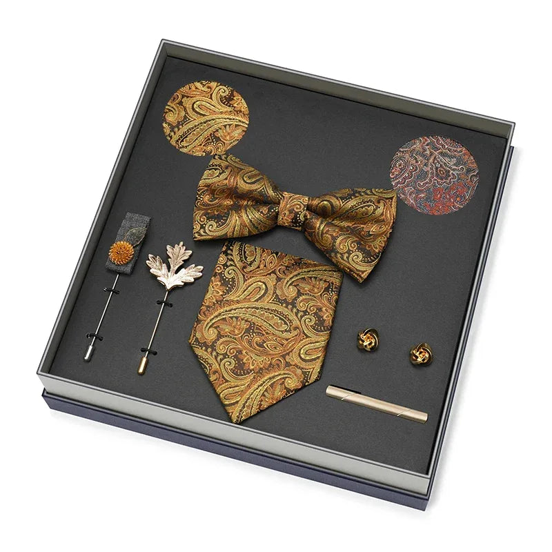 Color Coordinated Necktie 8pc. Boxed Set 6236 Bazaare Mart Men's Tie Set