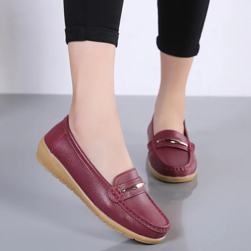 Genuine Leather Loafer Moccasins