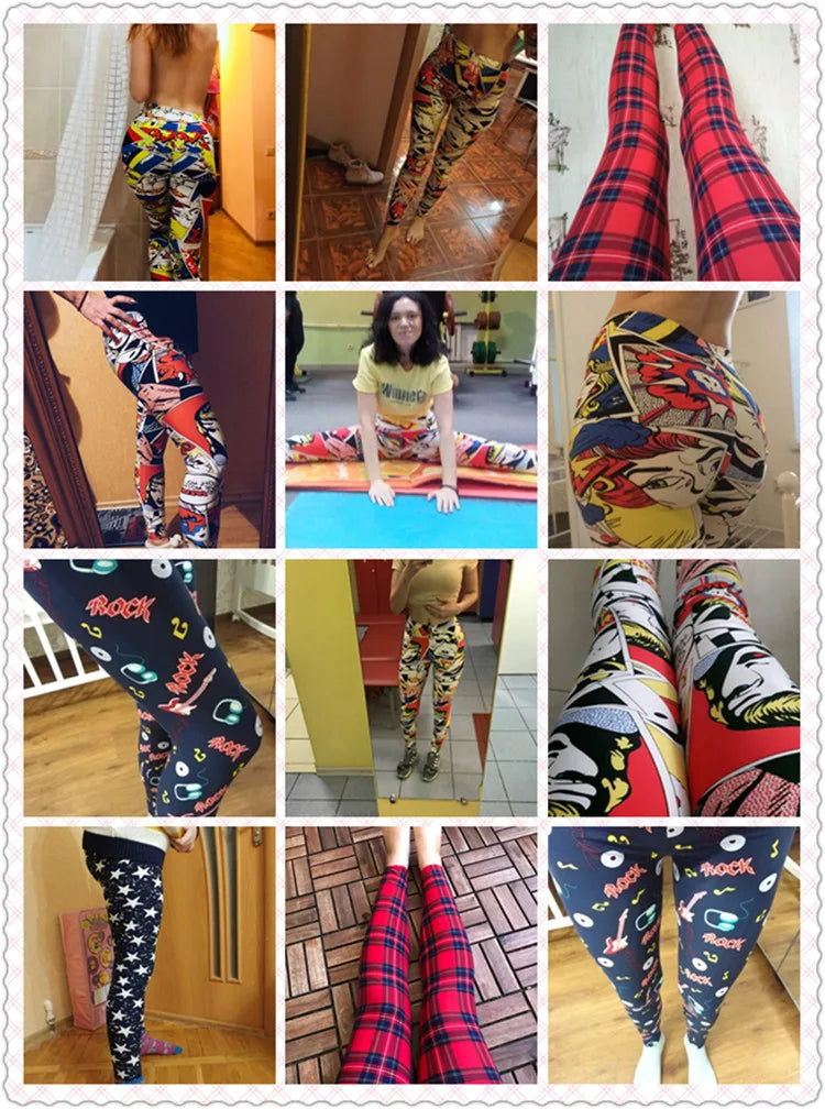 Women's Printed Leggings – Stretch Ankle-Length Fashion Leggings with Unique Pattern Designs Bazaare Mart Leggings