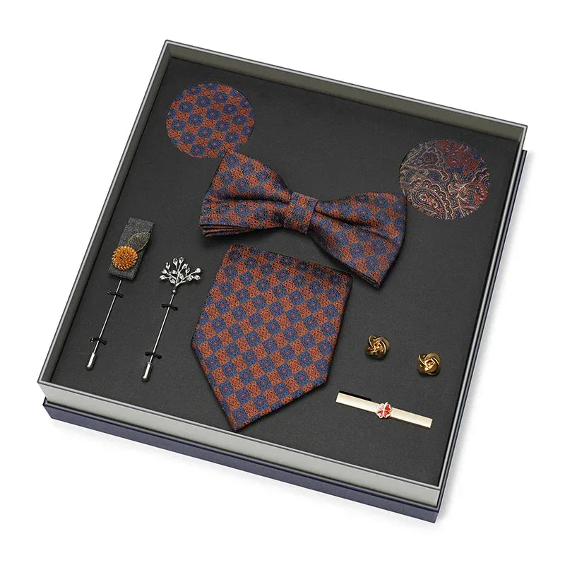 Color Coordinated Necktie 8pc. Boxed Set 6239 Bazaare Mart Men's Tie Set