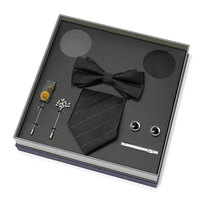 Color Coordinated Necktie 8pc. Boxed Set 6226 Bazaare Mart Men's Tie Set