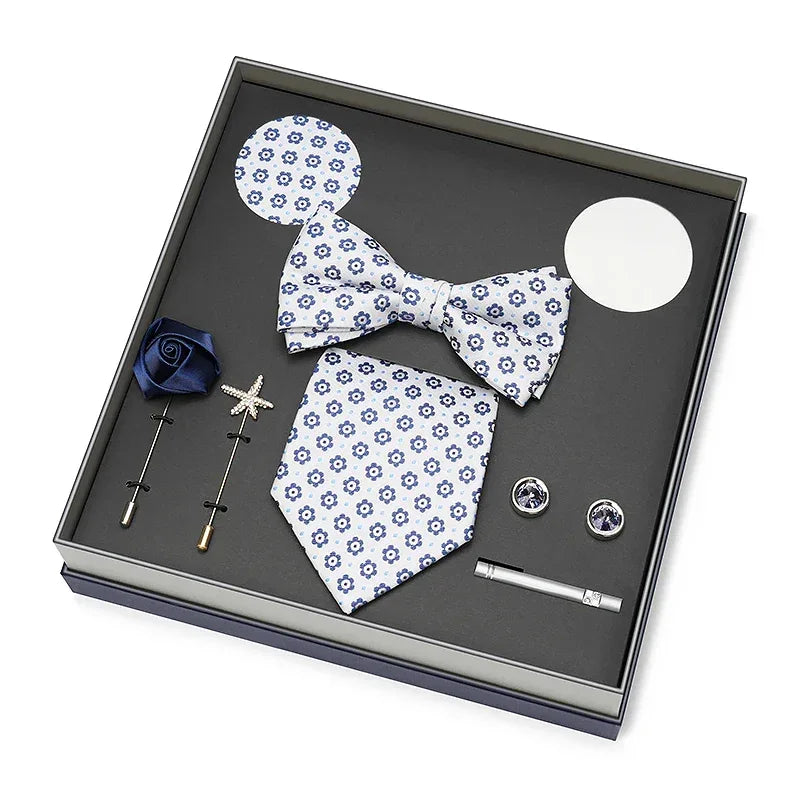 Color Coordinated Necktie 8pc. Boxed Set 6242 Bazaare Mart Men's Tie Set