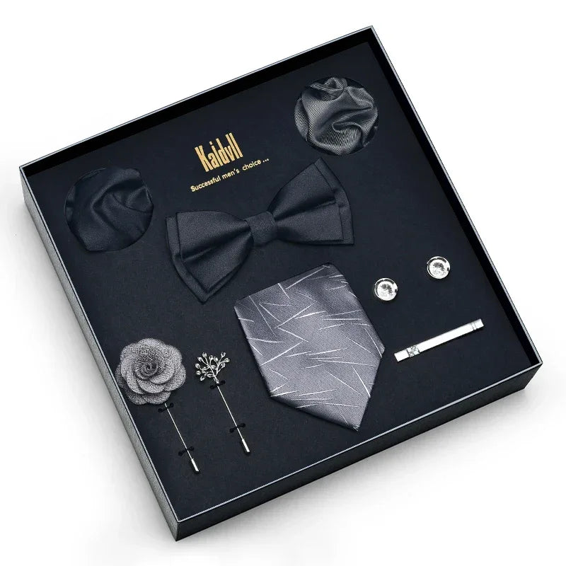 Color Coordinated Necktie 8pc. Boxed Set 6035 Bazaare Mart Men's Tie Set