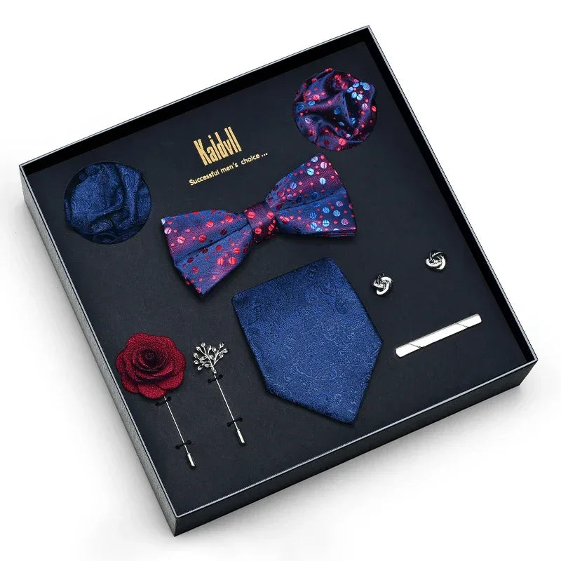 Color Coordinated Necktie 8pc. Boxed Set 6028 Bazaare Mart Men's Tie Set