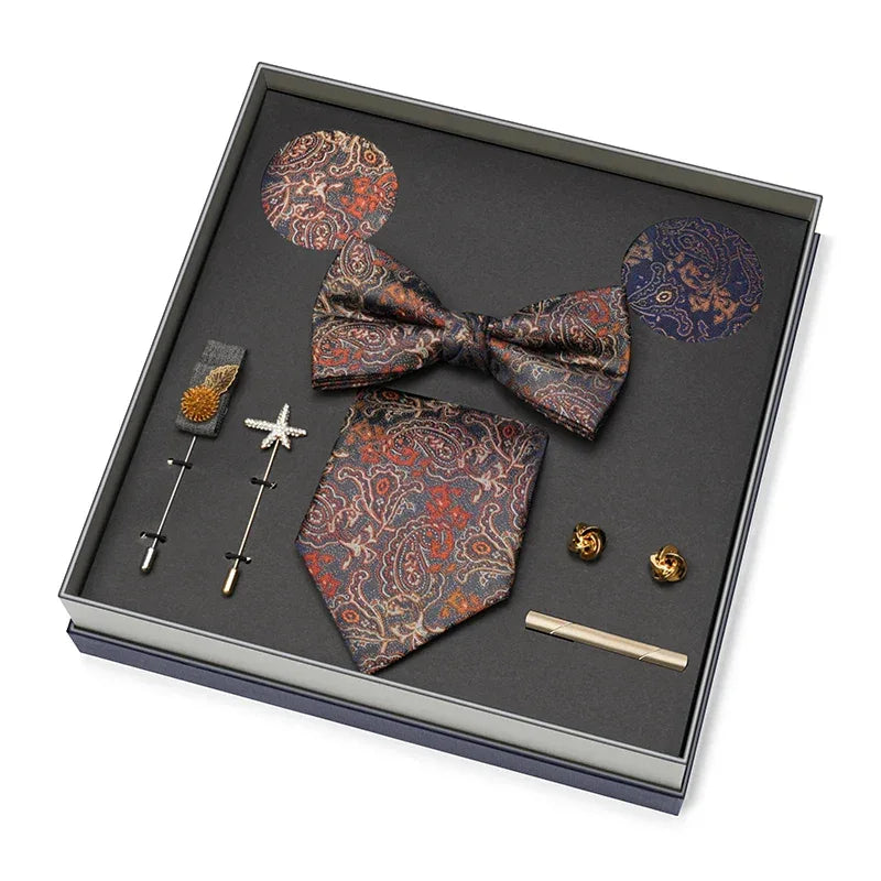 Color Coordinated Necktie 8pc. Boxed Set 6234 Bazaare Mart Men's Tie Set