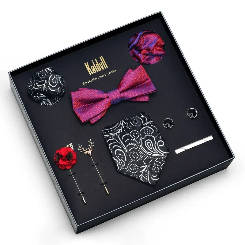 Color Coordinated Necktie 8pc. Boxed Set 6030 Bazaare Mart Men's Tie Set