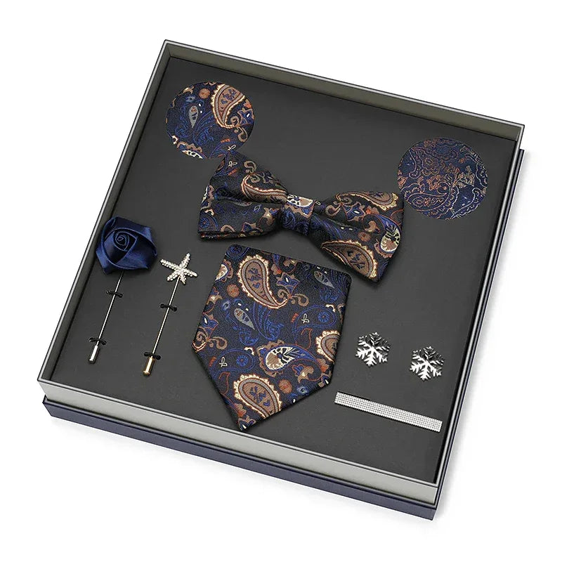 Color Coordinated Necktie 8pc. Boxed Set 6255 Bazaare Mart Men's Tie Set