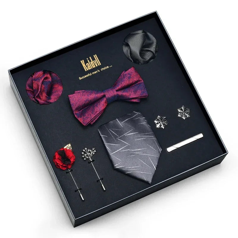 Color Coordinated Necktie 8pc. Boxed Set 6036 Bazaare Mart Men's Tie Set