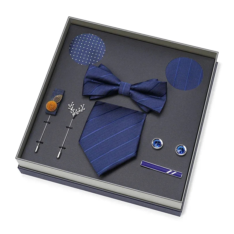 Color Coordinated Necktie 8pc. Boxed Set 6225 Bazaare Mart Men's Tie Set