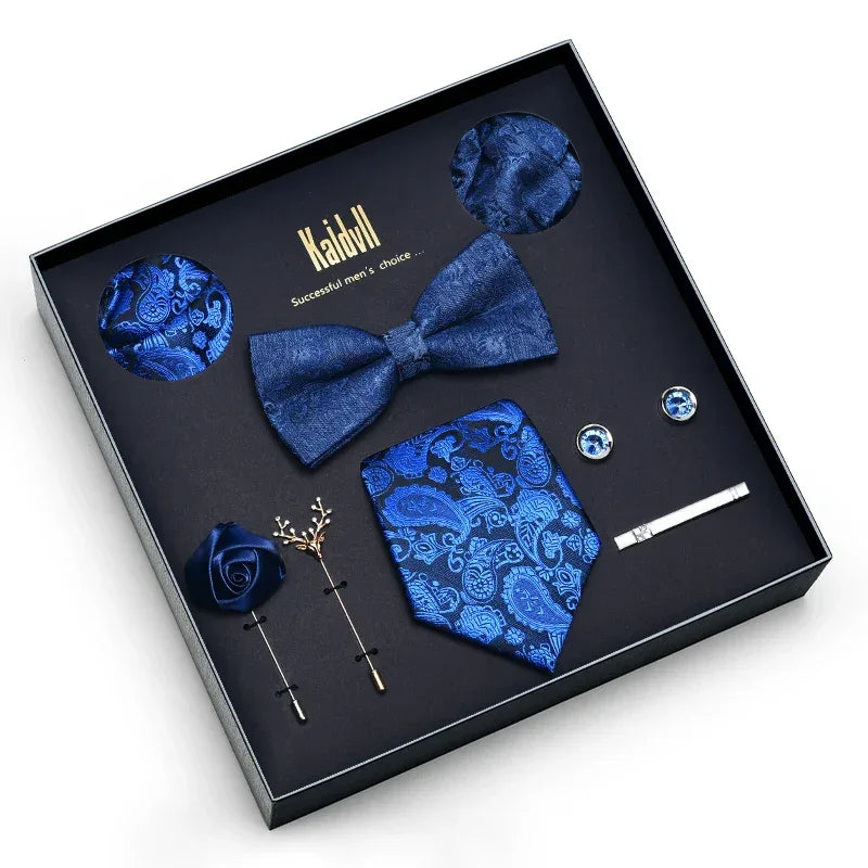 Color Coordinated Necktie 8pc. Boxed Set 6025 Bazaare Mart Men's Tie Set