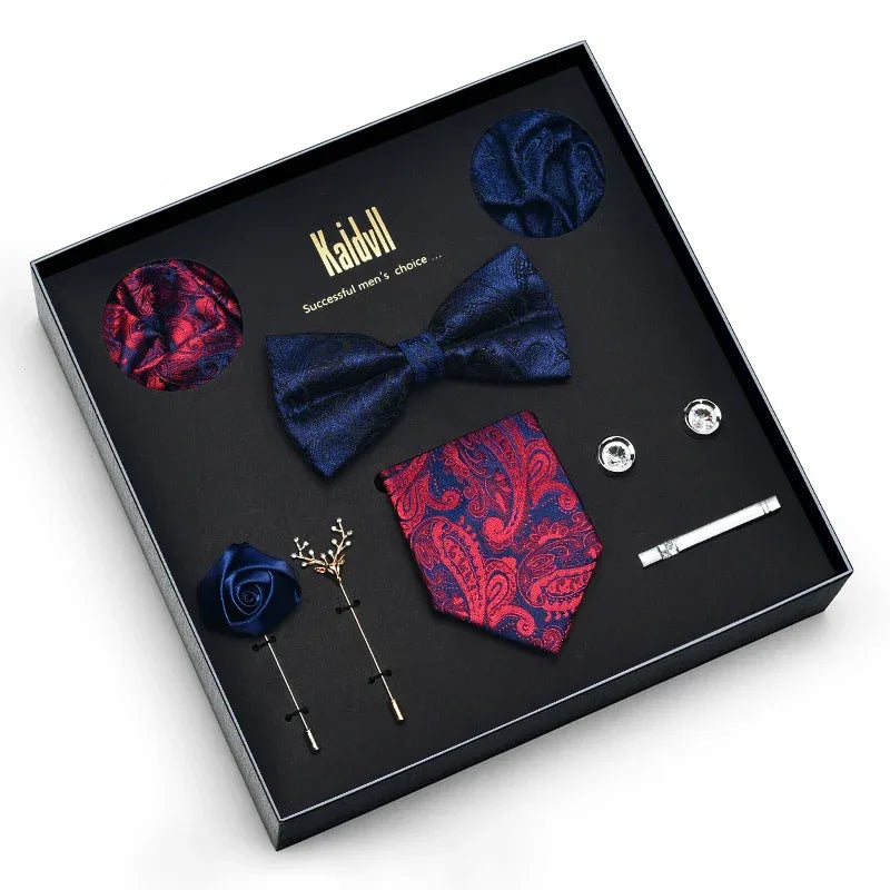 Color Coordinated Necktie 8pc. Boxed Set 6014 Bazaare Mart Men's Tie Set