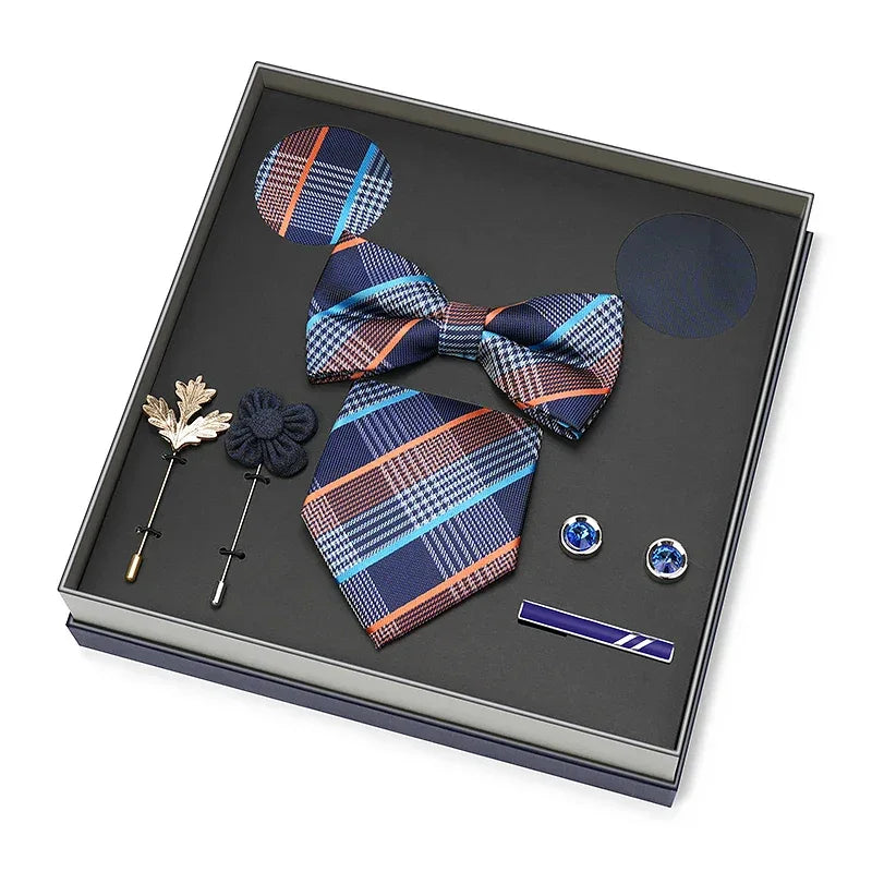 Color Coordinated Necktie 8pc. Boxed Set 6252 Bazaare Mart Men's Tie Set