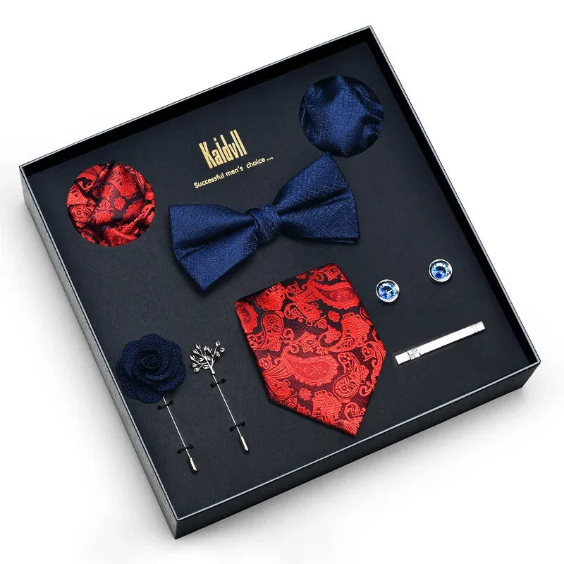 Color Coordinated Necktie 8pc. Boxed Set 6011 Bazaare Mart Men's Tie Set