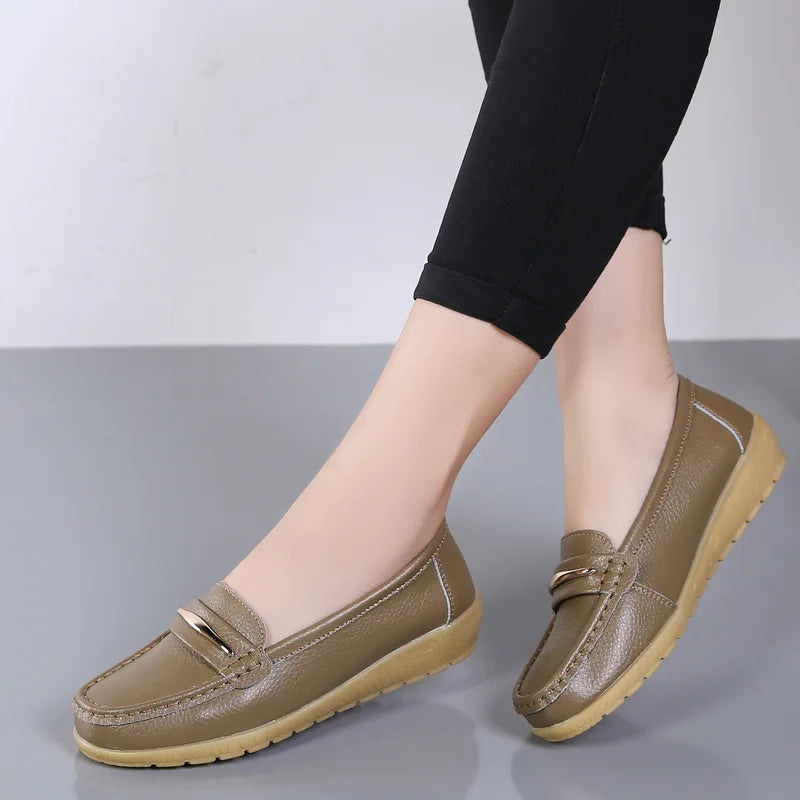 Genuine Leather Loafer Moccasins