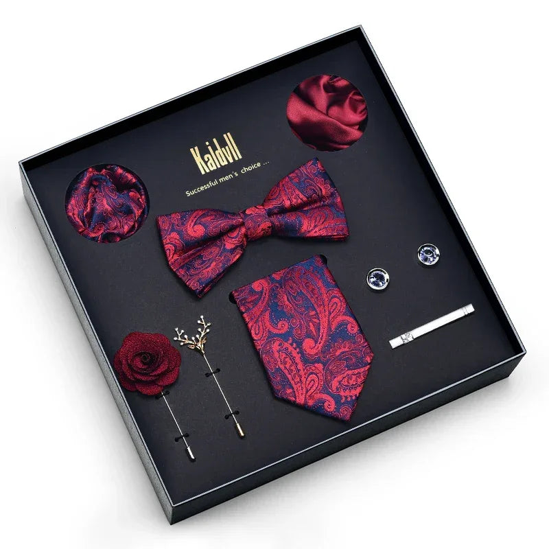 Color Coordinated Necktie 8pc. Boxed Set 6013 Bazaare Mart Men's Tie Set