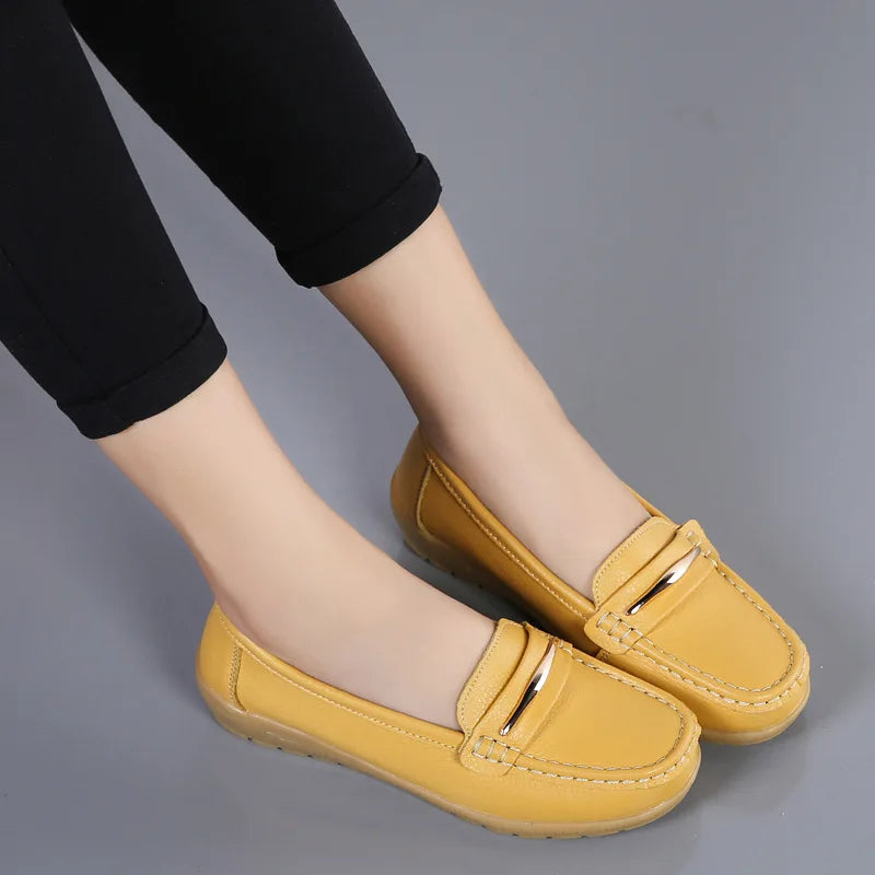 Genuine Leather Loafer Moccasins