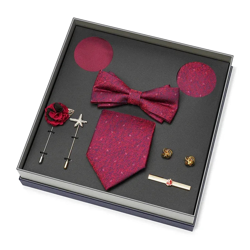 Color Coordinated Necktie 8pc. Boxed Set 6229 Bazaare Mart Men's Tie Set