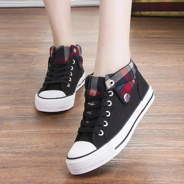 Plaid Low Top Sneakers