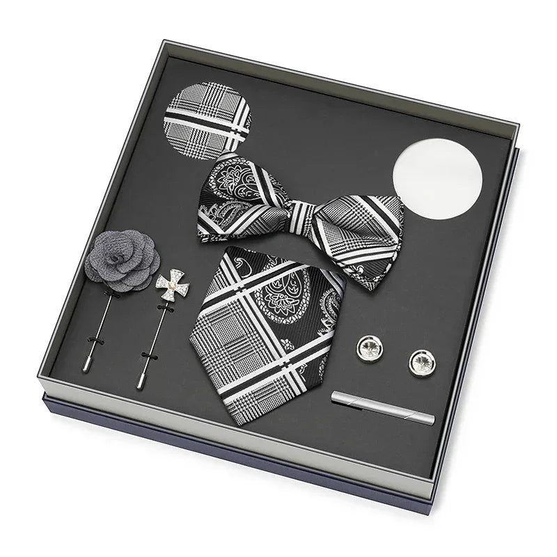 Color Coordinated Necktie 8pc. Boxed Set 6249 Bazaare Mart Men's Tie Set