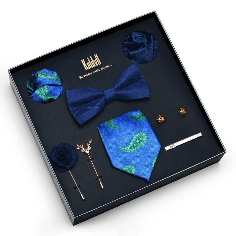 Color Coordinated Necktie 8pc. Boxed Set 6019 Bazaare Mart Men's Tie Set