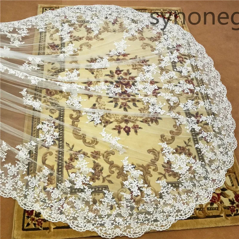 Lace Cathedral Length Bridal Veil Bazaare Mart Wedding Veil