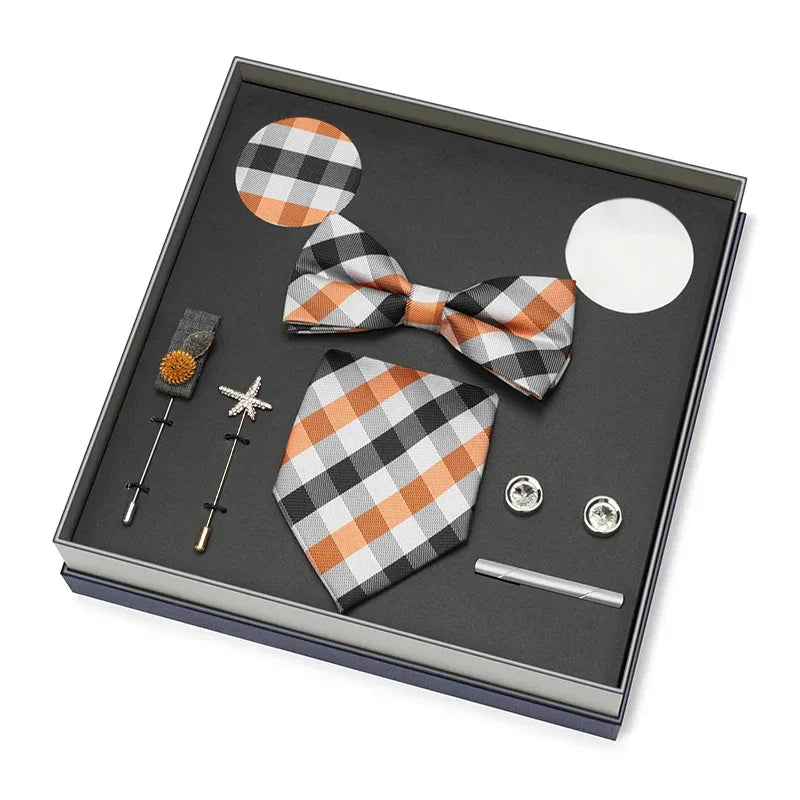 Color Coordinated Necktie 8pc. Boxed Set 6243 Bazaare Mart Men's Tie Set