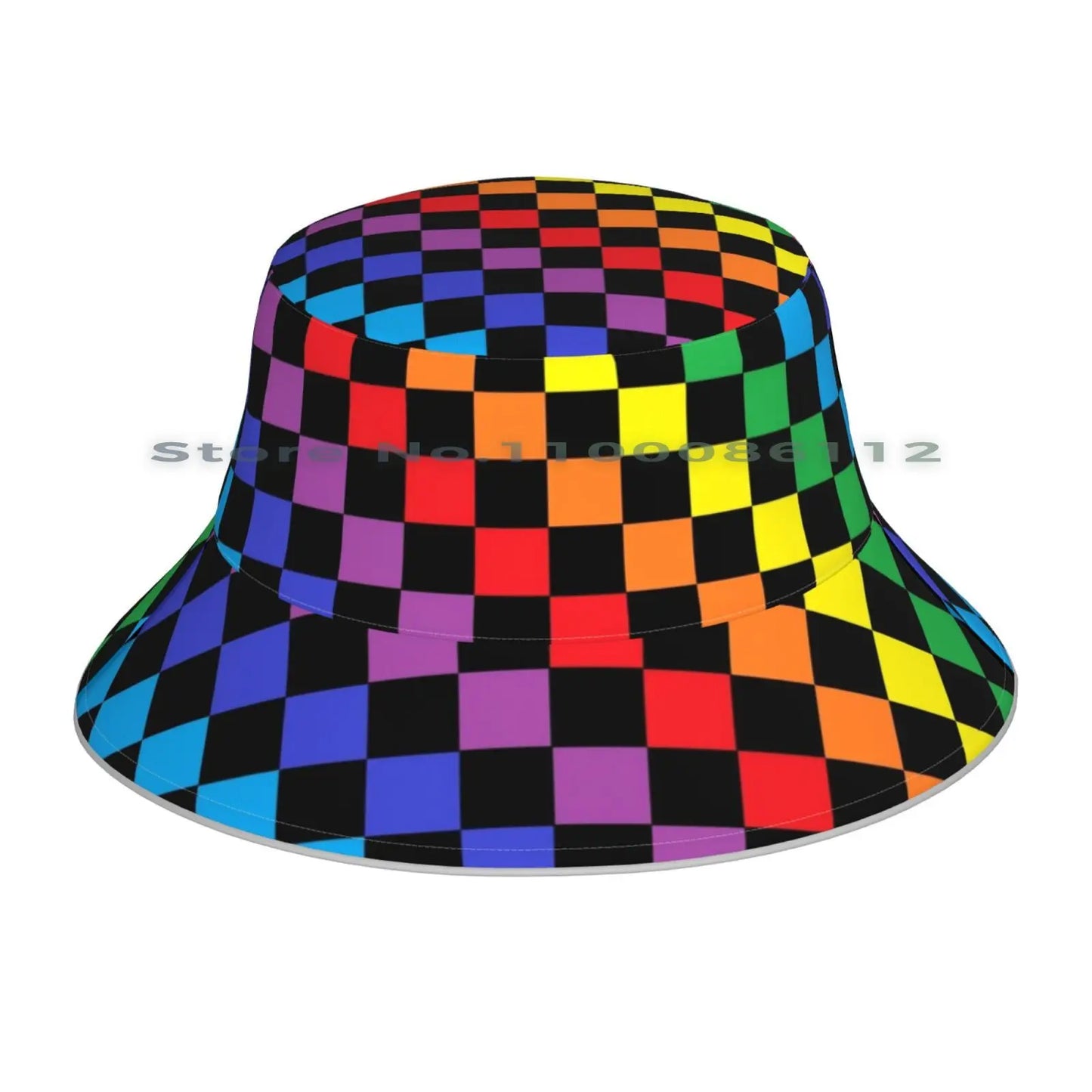 Rainbow Checker Black Hats