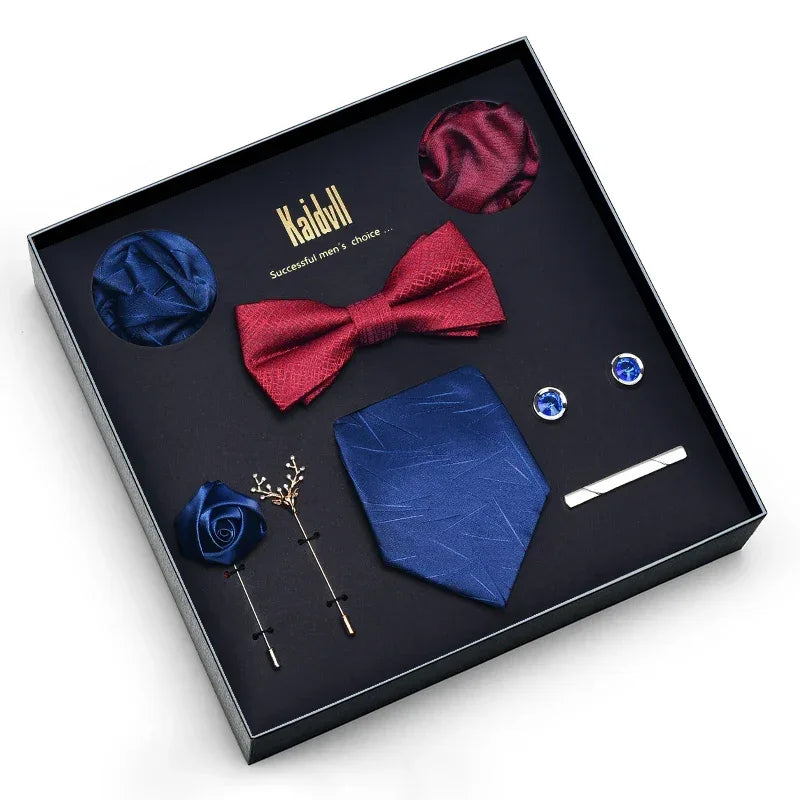Color Coordinated Necktie 8pc. Boxed Set 6034 Bazaare Mart Men's Tie Set