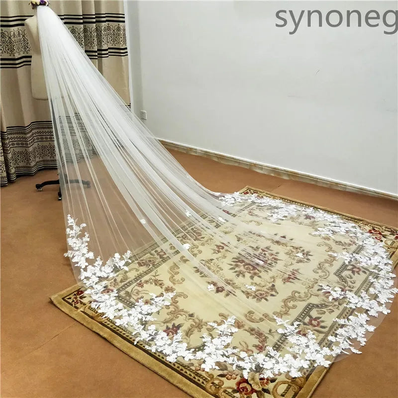 Lace Edge Bridal Veil with Comb Bazaare Mart Bridal Veil