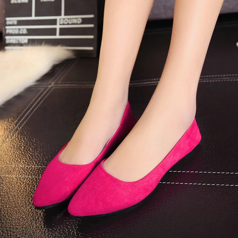 Suede Flat Slip Ons
