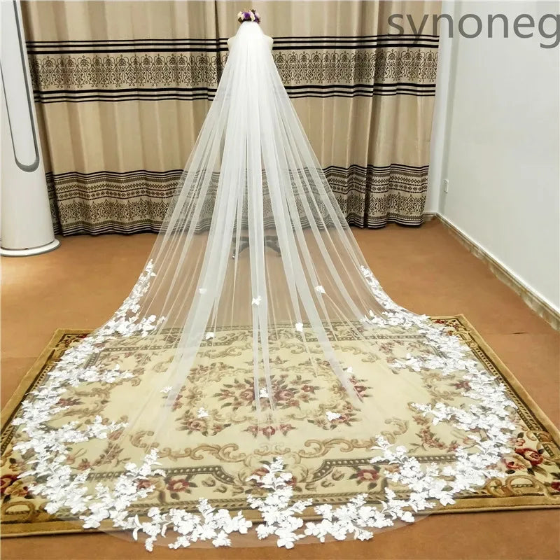 Lace Edge Bridal Veil with Comb Bazaare Mart Bridal Veil