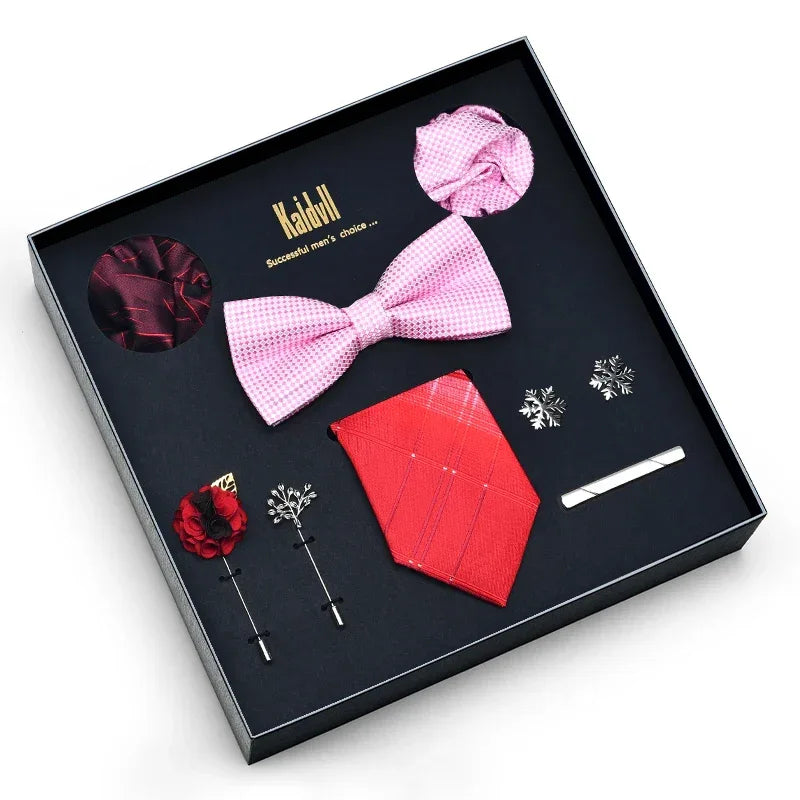 Color Coordinated Necktie 8pc. Boxed Set 6040 Bazaare Mart Men's Tie Set