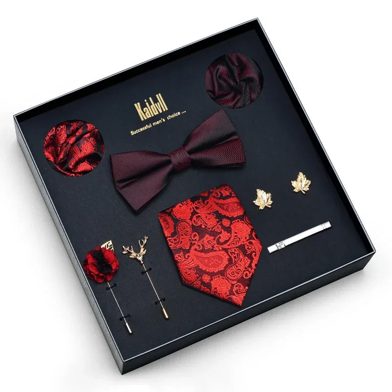 Color Coordinated Necktie 8pc. Boxed Set 6012 Bazaare Mart Men's Tie Set