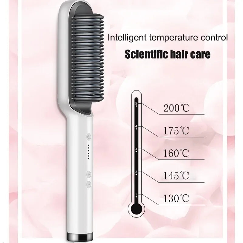 Electric Heated Hair Straightener Brush Bazaare Mart Hot Brush