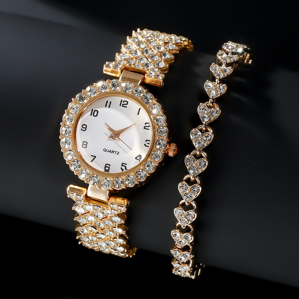 Lady's 2pcs Luxury Watch Set