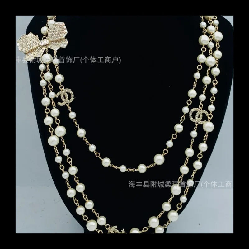 Long Chain Multi-Strand Necklace Bazaare Mart Multi Strand Necklace