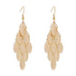 Long Gold Tassel Chandelier Earrings Bazaare Mart Gold Drop Fish Scale Earrings