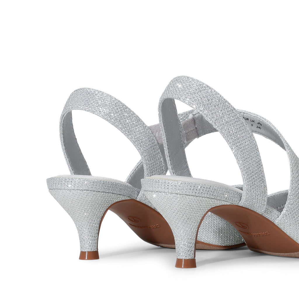 Low Kitten Heel Strappy Pumps
