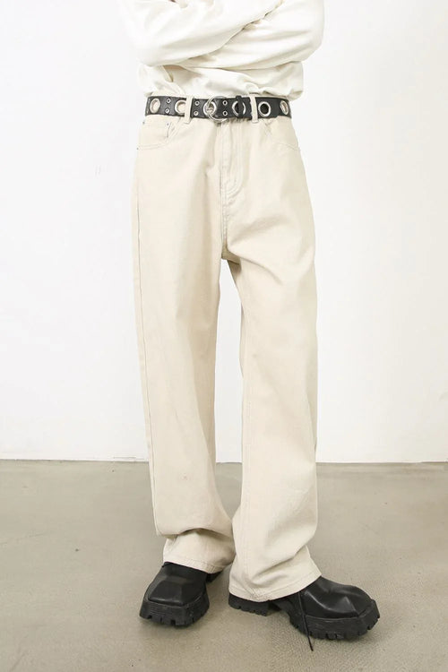 Baggy Beige Jeans Beige Bazaare Mart Men's Baggy Jeans with Pockets