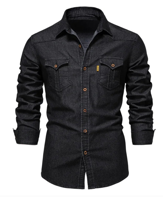 Men's Denim Long Sleeve Shirt