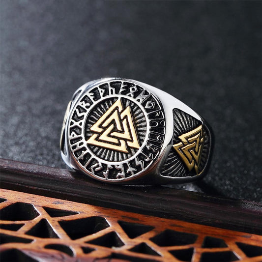 Men's Mysterious Triangle Ring